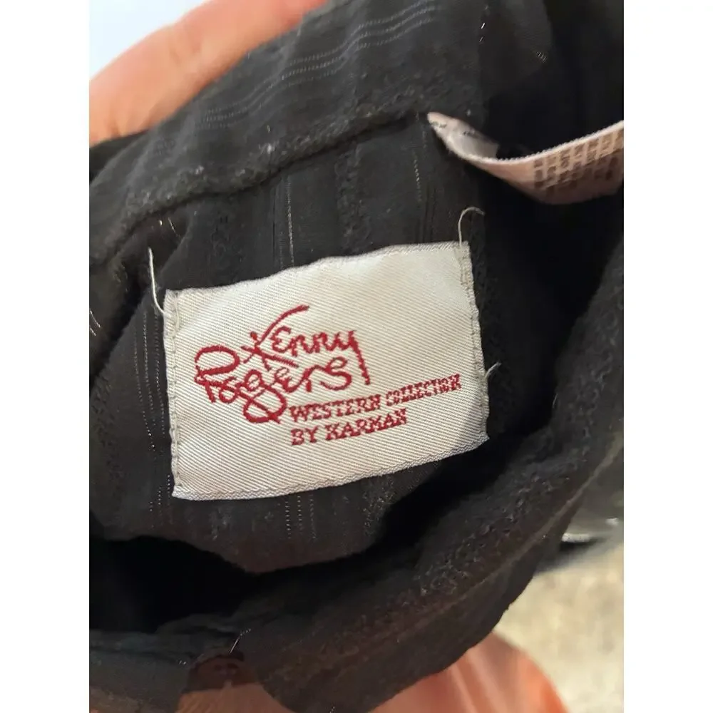 Vintage Kenny Rogers Western Collection by Karman Men Snap Button Shirt L 17/18 - Picture 4 of 8